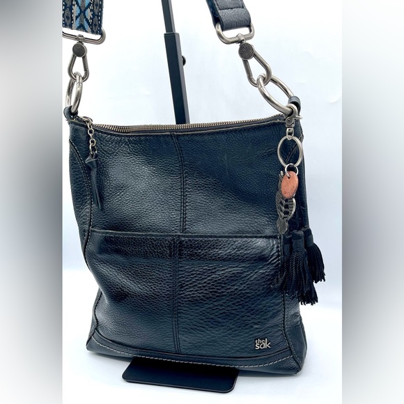 THE SAK Lucia Leather Crossbody Bag and Shoulder Bag Black color. - Picture 2 of 16